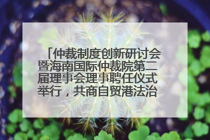 仲裁制度创新研讨会暨海南国际仲裁院第二届理事会理事聘任仪式举行，共商自贸港法治建设新路径